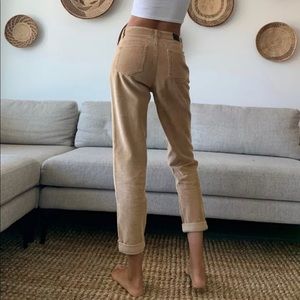 Urban Outfitters- mom rise/high tan corduroy. Like new!! Super cute!